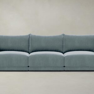 The Jones Modular Sofa - Performance Velvet Sky