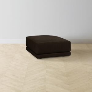 The Jones Ottoman - Nubuck Leather Espresso