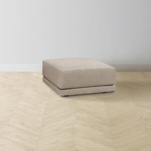 The Jones Ottoman - Nubuck Leather Fawn