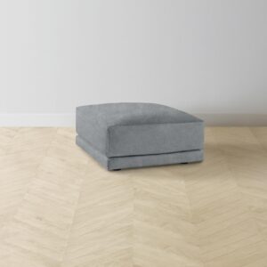 The Jones Ottoman - Performance Mélange Weave Aegean