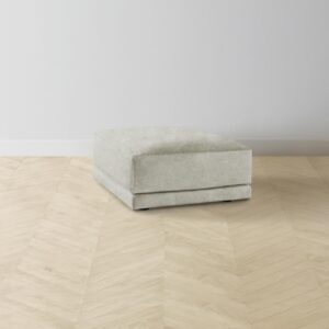 The Jones Ottoman - Performance Mélange Weave Flint
