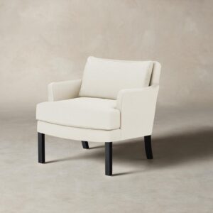 The Kaye Chair - Heritage Belgian Linen Egret