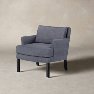 The Kaye Chair - Heritage Belgian Linen Lake