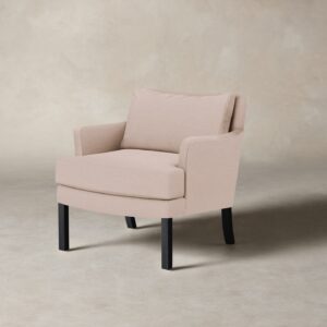The Kaye Chair - Heritage Belgian Linen Petal
