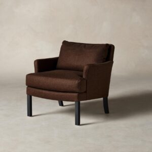 The Kaye Chair - Italian Brushed Wool Cocoa