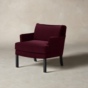 kaye-chair_mohair-crimson_blackened-oak_64a3c0c5-0e15-439a-b045-ee633ff5e8b7.jpg The Kaye Chair - Mohair Crimson