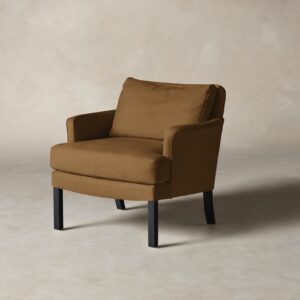 The Kaye Chair - Nubuck Leather Saddle