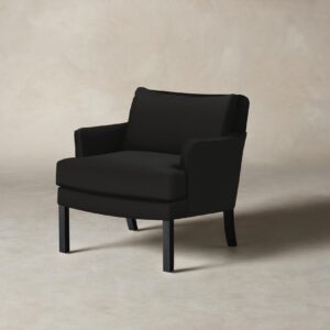 The Kaye Chair - Pebbled Leather Ink