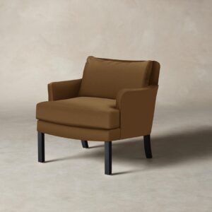 The Kaye Chair - Pebbled Leather Latte