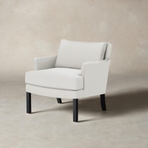 The Kaye Chair - Performance Linen Weave Pure White