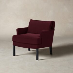 The Kaye Chair - Performance Velvet Merlot