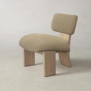 kenmare-chair_mohair-almond_driftwood2.0.jpg The Kenmare Chair - Mohair Almond