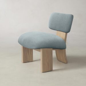 The Kenmare Chair - Mohair Slate Blue