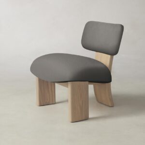 The Kenmare Chair - Pebbled Leather Ash