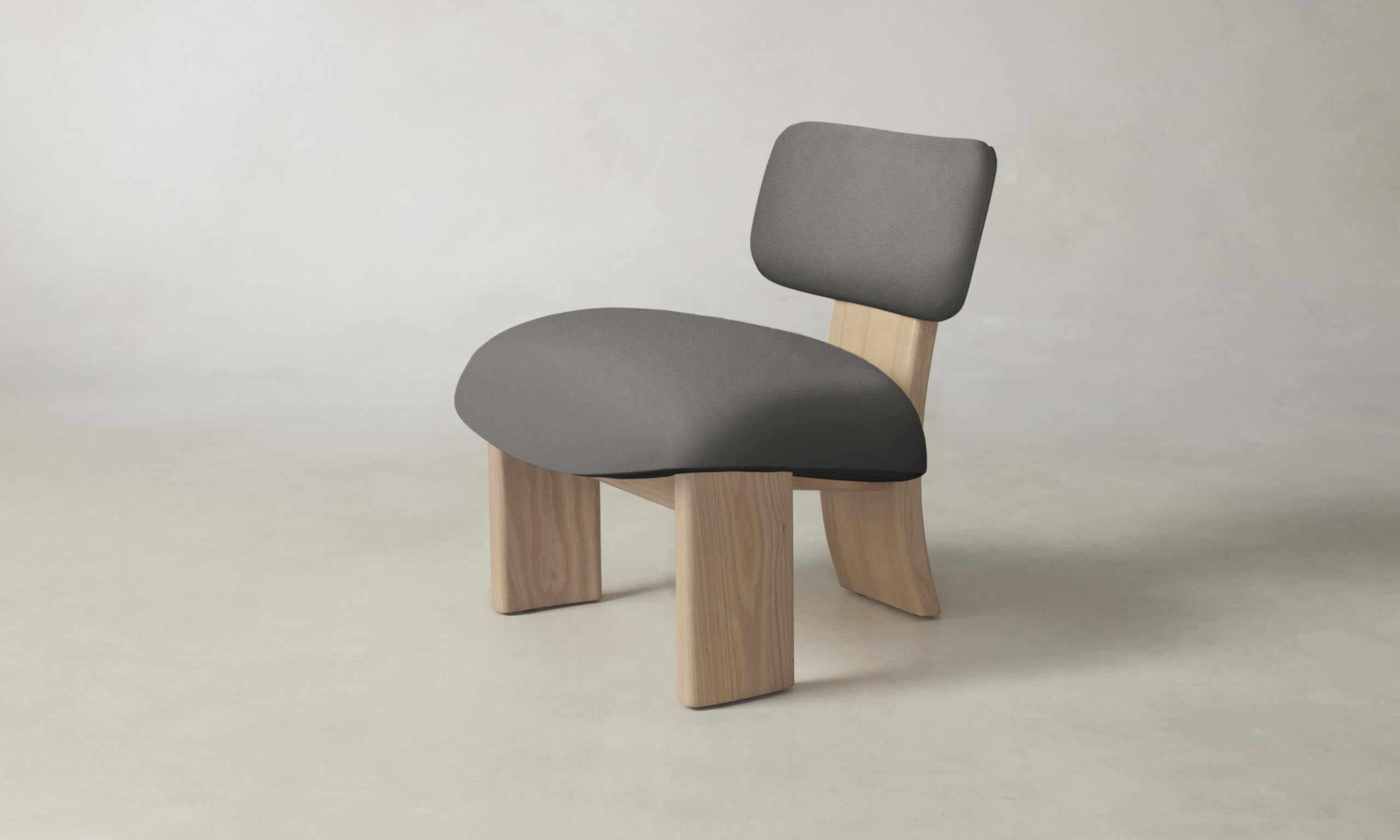 The Kenmare Chair - Pebbled Leather Ash