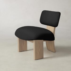 The Kenmare Chair - Pebbled Leather Ink
