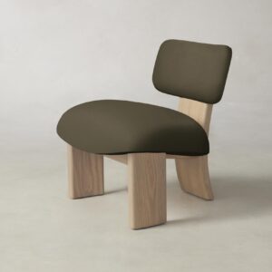 The Kenmare Chair - Pebbled Leather Truffle