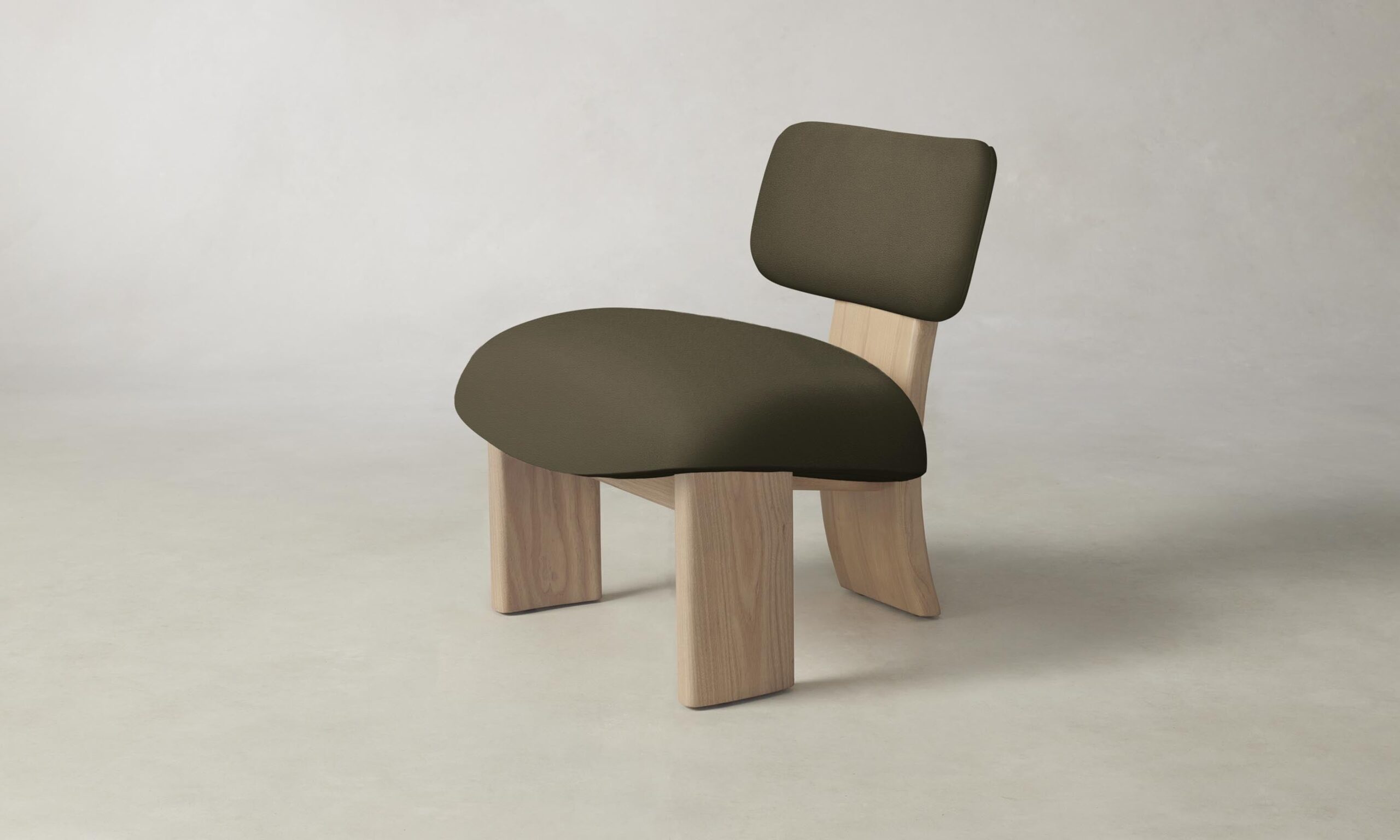 The Kenmare Chair - Pebbled Leather Truffle