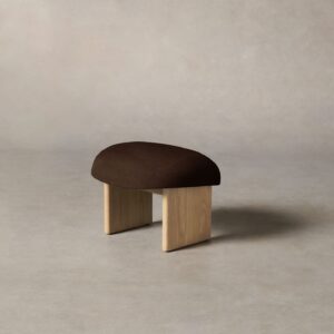 The Kenmare Ottoman - Italian Brushed Wool Cocoa