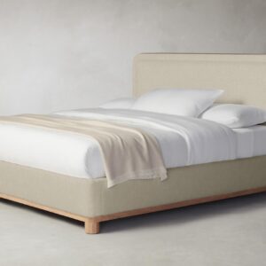 The Kent Bed - Heritage Belgian Linen Alder