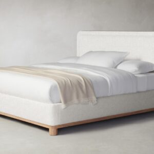 The Kent Bed - Heritage Belgian Linen Egret