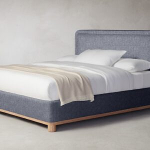 The Kent Bed - Heritage Belgian Linen Lake