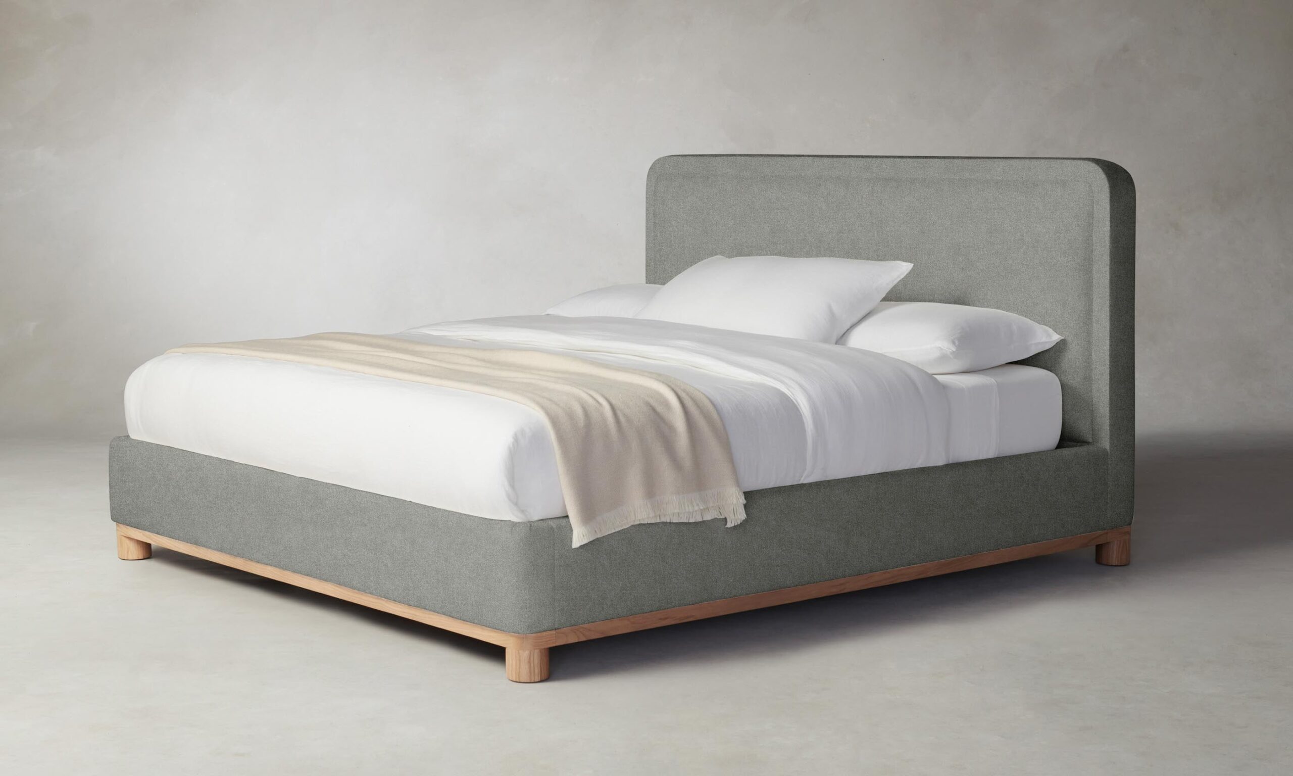 The Kent Bed - Merino Granite