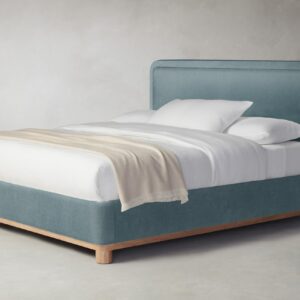 The Kent Bed - Mohair Slate Blue