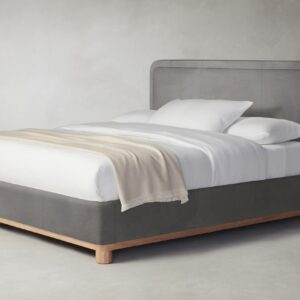 The Kent Bed - Nubuck Leather Asphalt