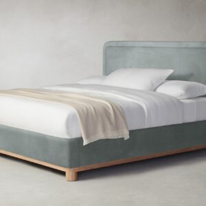 The Kent Bed - Nubuck Leather Tide