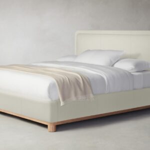The Kent Bed - Pebbled Leather Swan