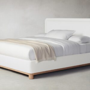 The Kent Bed - Performance Linen Weave Pure White