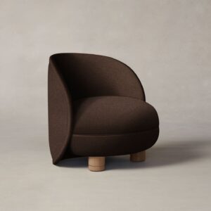The Laight Chair - Italian Brushed Wool Cocoa