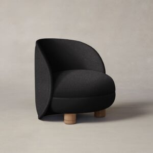 The Laight Chair - Italian Brushed Wool Pepper