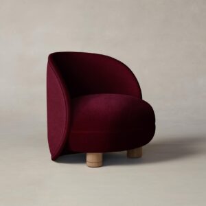 The Laight Chair - Mohair Crimson