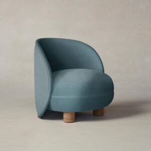The Laight Chair - Mohair Slate Blue