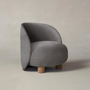 The Laight Chair - Nubuck Leather Asphalt