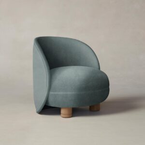 laight-chair_performance-velvet-seafoam_pecan2.0.jpg The Laight Chair - Performance Velvet Seafoam