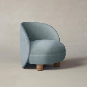 laight-chair_performance-velvet-sky_pecan2.0.jpg The Laight Chair - Performance Velvet Sky