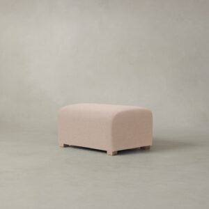 The Lenox Ottoman - Heritage Belgian Linen Petal