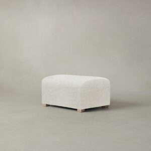The Lenox Ottoman - Italian Bouclé White