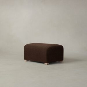 The Lenox Ottoman - Italian Brushed Wool Cocoa