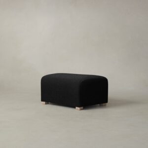 The Lenox Ottoman - Italian Brushed Wool Pepper