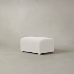 The Lenox Ottoman - Italian Brushed Wool Vanilla