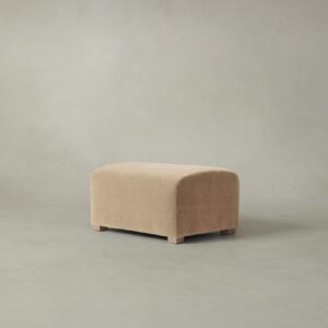 The Lenox Ottoman - Mohair Almond