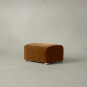 The Lenox Ottoman - Mohair Brown Sugar