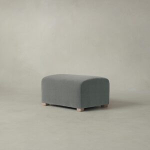 The Lenox Ottoman - Mohair Fog
