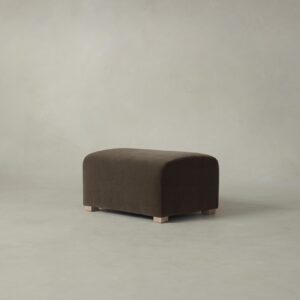 The Lenox Ottoman - Mohair Mink