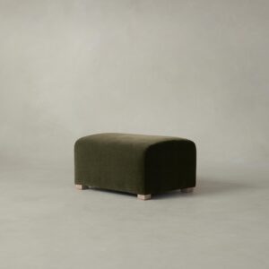 The Lenox Ottoman - Mohair Moss