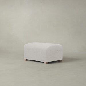 The Lenox Ottoman - Performance Bouclé Polar